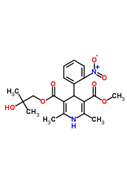 O3-(2-hydroxy-2-methylpropyl) o5-methyl 2,6-dimethyl-4-(2-nitrophenyl)-1,4-dihydropyridine-3,5-dicarboxylate Structure,106685-70-5Structure