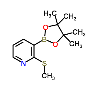 Pyridine, 2-(methylthio)-3-(4,4,5,5-tetramethyl-1,3,2-dioxaborolan-2-yl)- Structure,1073354-78-5Structure