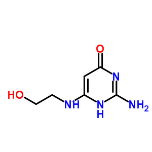 4(3H)-pyrimidinone,2-amino-6-[(2-hydroxyethyl)amino]- Structure,1077-04-9Structure