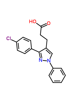 3-(4-Chlorophenyl)-1-phenylpyrazole-4-propionic acid Structure,108446-79-3Structure