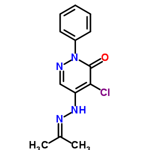 4-Chloro-2-phenyl-5-(2-propan-2-ylidenehydrazinyl)pyridazin-3-one Structure,1088-31-9Structure