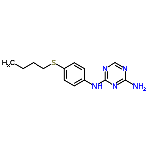 1,3,5-Triazine-2,4-diamine,n2-[4-(butylthio)phenyl]- Structure,1089-24-3Structure