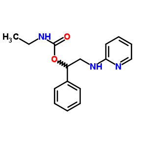 Carbamic acid, ethyl-, a-[(2-pyridylamino)methyl]benzylester, hydrochloride (7ci,8ci) Structure,1092-62-2Structure