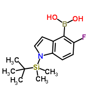 (1-(Tert-butyldimethylsilyl)-5-fluoro-1h-indol-4-yl)boronicacid Structure,1093066-72-8Structure