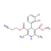 4-(2,3-Dichloro-phenyl)-2,6-dimethyl-1,4-dihydro-pyridine-3,5-dicarboxylic acid 3-(2-cyano-ethyl) ester 5-methyl ester Structure,110962-94-2Structure