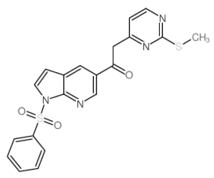 2-[2-(Methylthio)pyrimidin-4-yl]-1-[1-(phenylsulfonyl)-1h-pyrrolo[2,3-b]pyridin-5-yl]ethanone Structure,1111638-52-8Structure