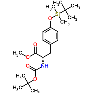 O-tert-butyldimethylsilyl-n-t-butoxycarbonyl-l-tyrosine, methyl ester Structure,112196-57-3Structure