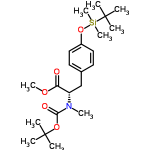 O-tert-butyldimethylsilyl-n-methyl-n-t-butoxycarbonyl-l-tyrosine, methyl ester Structure,112196-58-4Structure