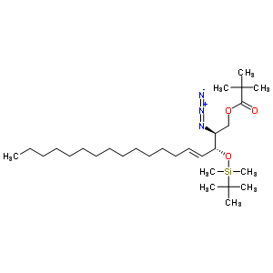 (2S,3r,4e)-2-azido-3-(tert-butyldimethylsilyl)-1-pivaloyl-erythro-sphingosine Structure,114275-42-2Structure