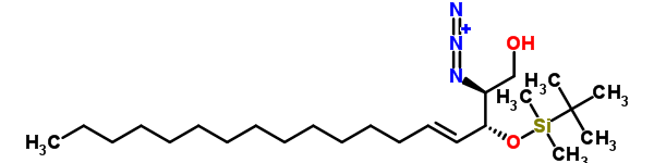 (2S,3r,4e)-2-azido-3-(tert-butyldimethylsilyl)-erythro-sphingosine Structure,114299-64-8Structure