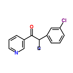 2-(3-Chlorophenyl)-2-cyano-1-(3-pyridinyl)-1-ethanone Structure,114444-10-9Structure