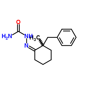 Hydrazinecarboxamide,2-[2-methyl-2-(phenylmethyl)cyclohexylidene]- Structure,1220-53-7Structure