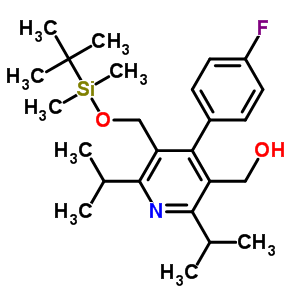 3-Tert-butyldimethylsilyloxymethyl-2,6-diisopropyl-4-(4-fluorophenyl)-5-hydroxymethyl-pyridine Structure,124863-82-7Structure