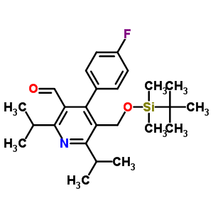 5-Tert-butyldimethylsilyloxymethyl-2,6-diisopropyl-4-(4-fluorophenyl)-pyridine-3-carboxaldehyde Structure,124863-83-8Structure