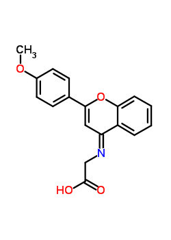 2-(4-Methoxy-phenyl)-chromen-4-ylideneamino]-acetic acid Structure,126480-34-0Structure