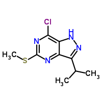 7-Chloro-3-isopropyl-5-(methylthio)-1h-pyrazolo[4,3-d]pyrimidine Structure,1289139-31-6Structure