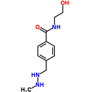 Benzamide,n-(2-hydroxyethyl)-4-[(2-methylhydrazinyl)methyl]-, hydrochloride (1:1) Structure,13022-18-9Structure