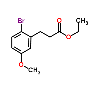 2-Bromo-5-methoxy-benzenepropanoic acidethylester Structure,131819-11-9Structure