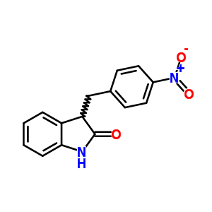 2H-indol-2-one,1,3-dihydro-3-[(4-nitrophenyl)methyl]- Structure,13220-44-5Structure