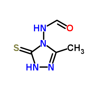 Formamide,n-(1,5-dihydro-3-methyl-5-thioxo-4h-1,2,4-triazol-4-yl)- Structure,13228-79-0Structure