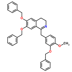 1-[(4-Methoxy-3-phenylmethoxy-phenyl)methyl]-6,7-bis(phenylmethoxy)-3,4-dihydroisoquinoline Structure,13233-01-7Structure