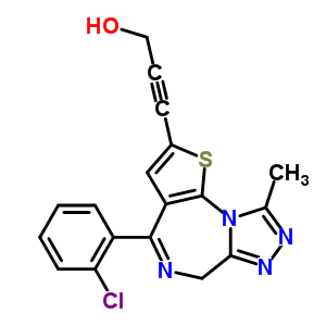 3-[4-(2-Chlorophenyl)-9-methyl-6h-thieno[3,2-f][1,2,4]triazolo[4,3-a][1,4]diazepin-2-yl]-2-propyn-1-ol Structure,132464-59-6Structure