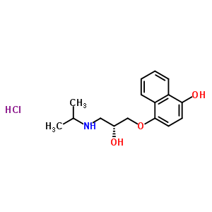 4-[2-Hydroxy-3-(isopropylamino)propoxy]-1-naphthol hydrochloride (1:1) Structure,135201-49-9Structure