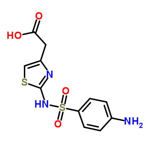 2-[[(4-Aminophenyl)sulfonyl]amino]-4-thiazoleacetic acid Structure,135285-81-3Structure