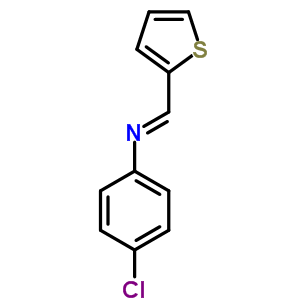 Benzenamine,4-chloro-n-(2-thienylmethylene)- Structure,13533-31-8Structure