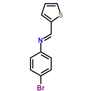 Benzenamine,4-bromo-n-(2-thienylmethylene)- Structure,13533-32-9Structure