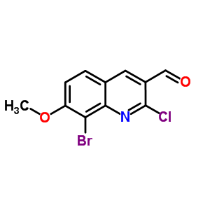 8-Bromo-2-chloro-7-methoxyquinoline-3-carboxaldehyde Structure,136812-28-7Structure