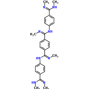 N1,n4-bis[4-(n,n-dimethylcarbamimidoyl)phenyl]-n1,n4-dimethyl-benzene-1,4-dicarboximidamide Structure,13725-66-1Structure