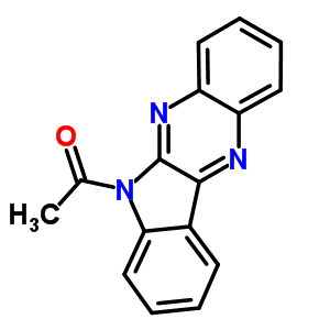 6H-indolo[2,3-b]quinoxaline, 6-acetyl- Structure,13860-54-3Structure