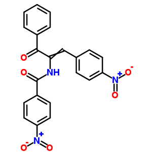 4-Nitro-n-[1-(4-nitrophenyl)-3-oxo-3-phenyl-prop-1-en-2-yl]benzamide Structure,13866-11-0Structure