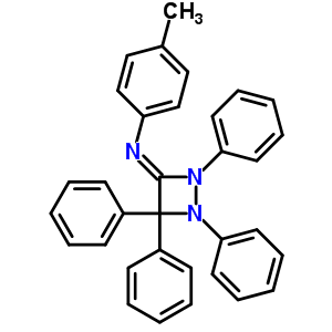 Benzenamine,4-methyl-n-(1,2,4,4-tetraphenyl-1,2-diazetidin-3-ylidene)- Structure,13896-17-8Structure