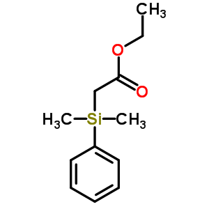 Acetic acid,2-(dimethylphenylsilyl)-, ethyl ester Structure,13950-56-6Structure