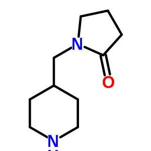 1-(Piperidin-4-ylmethyl)pyrrolidin-2-one Structure,139726-90-2Structure