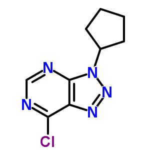 3H-1,2,3-triazolo[4,5-d]pyrimidine,7-chloro-3-cyclopentyl- Structure,14054-48-9Structure