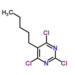 2,4,6-Trichloro-5-pentyl-pyrimidine Structure,14077-67-9Structure