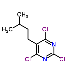 Pyrimidine,2,4,6-trichloro-5-(3-methylbutyl)- Structure,14077-69-1Structure