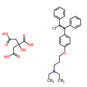 3-[4-(2-Chloro-1,2-diphenyl-ethenyl)phenoxy]-n,n-diethyl-propan-1-amine Structure,14158-69-1Structure