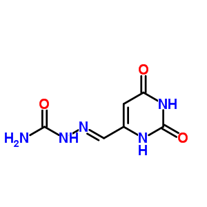 Hydrazinecarboxamide,2-[(1,2,3,6-tetrahydro-2,6-dioxo-4-pyrimidinyl)methylene]- Structure,14161-05-8Structure