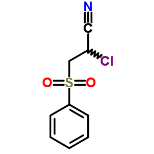 2-Chloro-3-(phenylsulfonyl)propanenitrile Structure,1424-50-6Structure