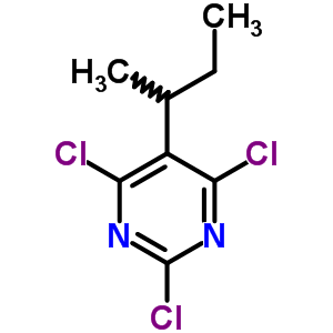 Pyrimidine,2,4,6-trichloro-5-(1-methylpropyl)- Structure,14273-78-0Structure