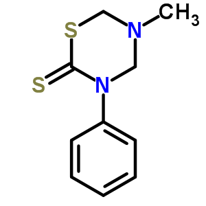 2H-1,3,5-thiadiazine-2-thione,tetrahydro-5-methyl-3-phenyl- Structure,14318-38-8Structure