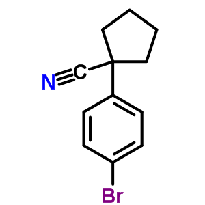 1-(4-Bromophenyl)cyclopentanecarbonitrile Structure,143328-19-2Structure