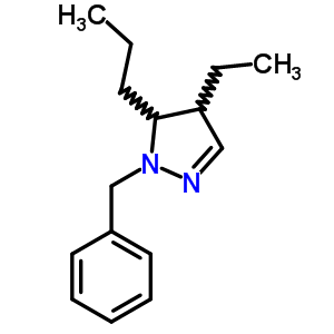 1H-pyrazole,4-ethyl-4,5-dihydro-1-(phenylmethyl)-5-propyl- Structure,14339-26-5Structure