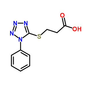 3-[(1-Phenyl-1h-tetrazol-5-yl)thio]propanoic acid Structure,1437-67-8Structure