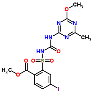 Methyl 4-iodo-2-(n-(4-methoxy-6-methyl-1,3,5-triazin-2-ylcarbamoyl)sulfamoyl)benzoate Structure,144550-06-1Structure