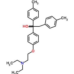 Benzeneethanol, a-[4-[2-(diethylamino)ethoxy]phenyl]-4-methyl-a-(4-methylphenyl)- Structure,14496-86-7Structure